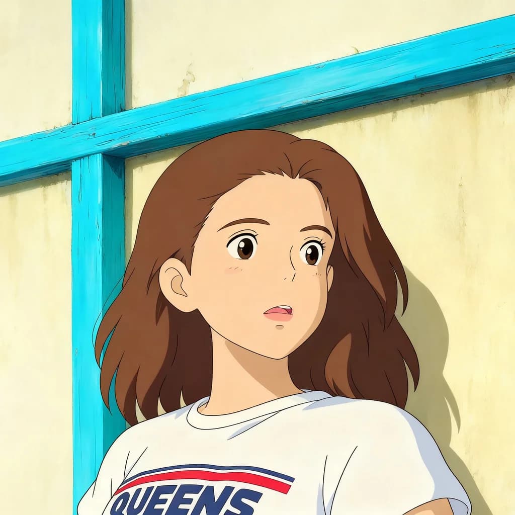 Dasselbe Porträt im Stil Studio Ghibli
