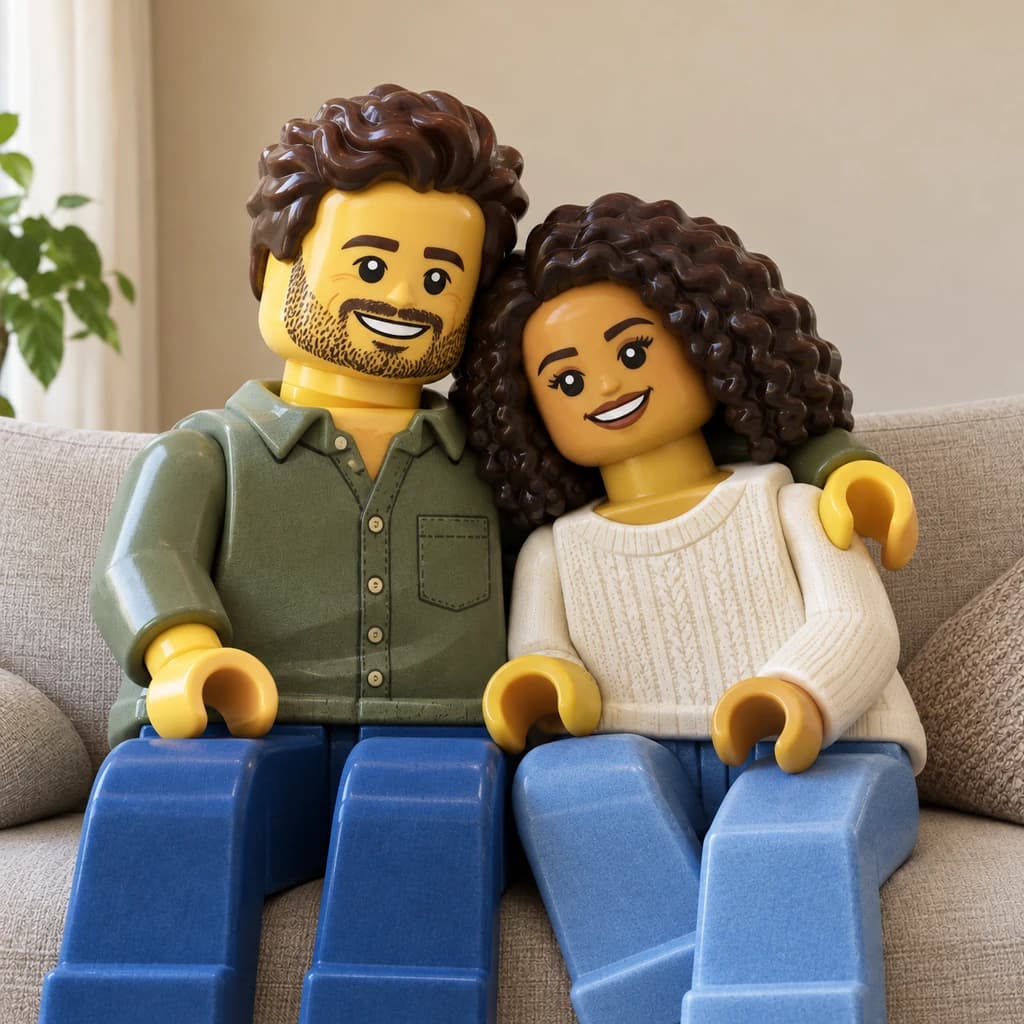Pasangan di sofa · LEGO