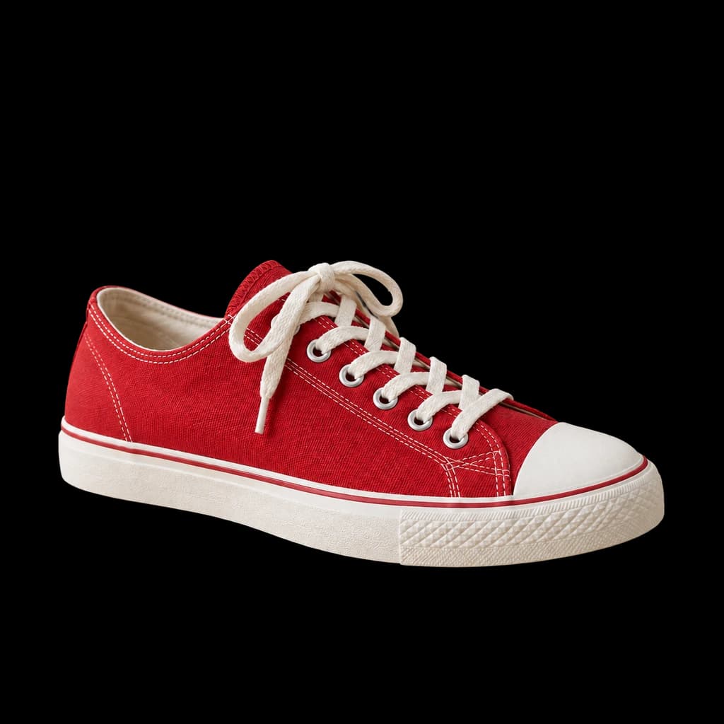 Scarpa da ginnastica rossa in tela · Risultato
